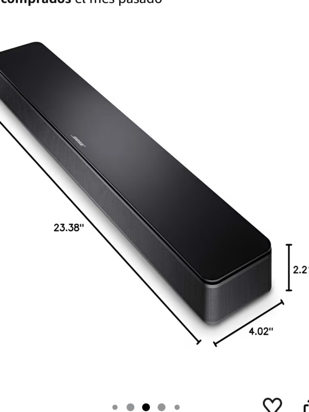 Bose Black Soundbar with Integrated Power Cord
